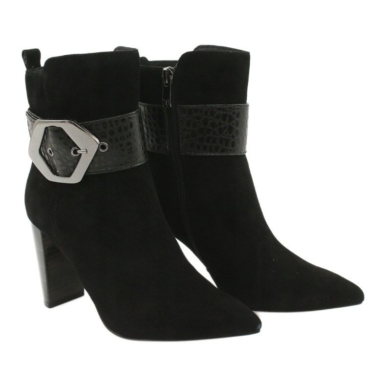 Caprice Bottes en cuir noir avec une boucle 25317-25 025 le noir 4