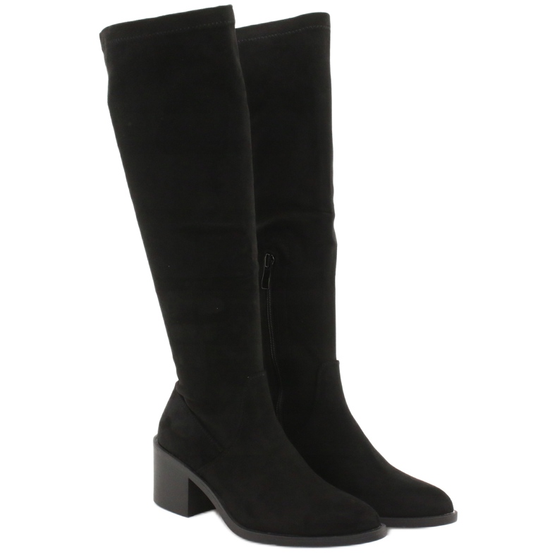 Filippo Bottes hautes en daim DKZ1585 / 20 BK le noir 3