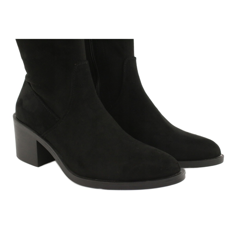 Filippo Bottes hautes en daim DKZ1585 / 20 BK le noir 4
