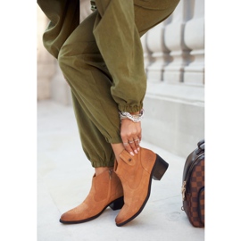 Bottines Femme à Talon Cuir Big Star Camel GG274330 brun 1 Bottines Femme à Talon Cuir Big Star Camel GG274330 brun 1