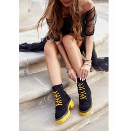 PS1 Bottes Femme Noir Jaune Daim Malawi le noir 3