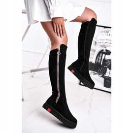 SEA Bottes en daim noires Melbro pour femmes le noir 2
