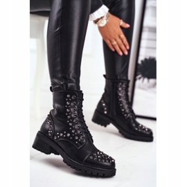 Boots femme à clous Black Chill le noir 1