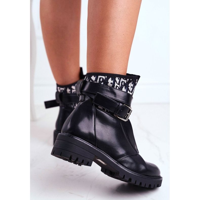 PS1 Boots femme Joyce noires avec ceinture 1