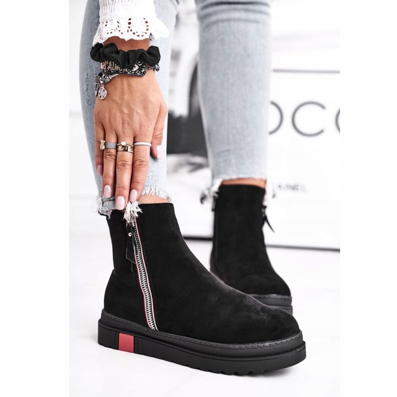PS1 Bottes pour femmes, deux curseurs, Black Come Back noir 1