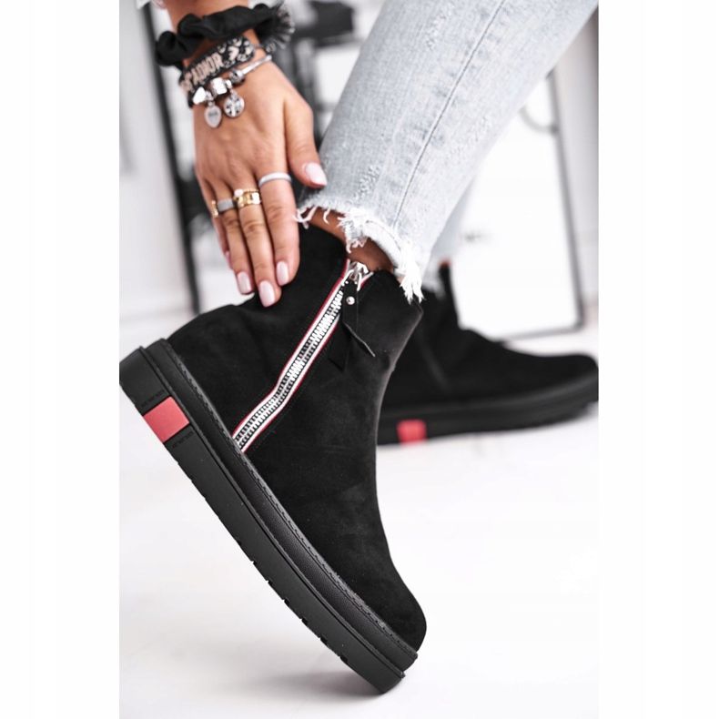 PS1 Bottes pour femmes, deux curseurs, Black Come Back le noir 2