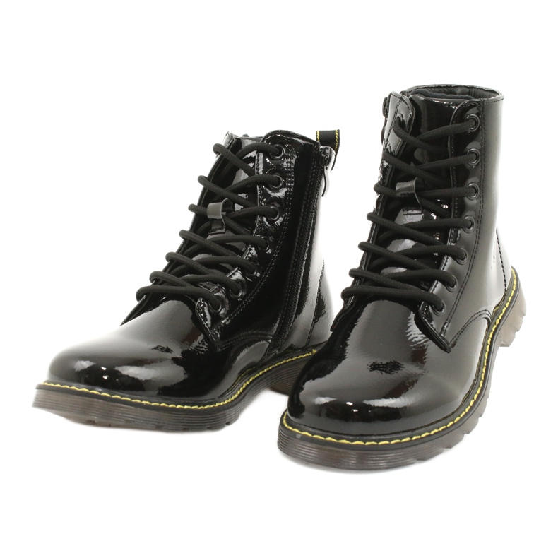 Bottes en cuir verni noir Evento 20DZ23-3216 Marita 4