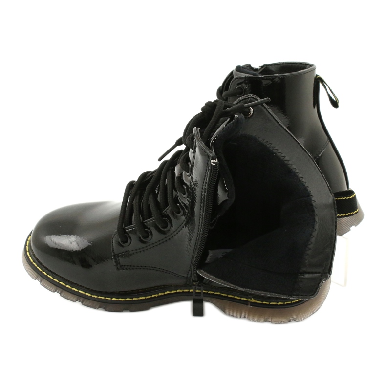 Bottes en cuir verni noir Evento 20DZ23-3216 Marita 6