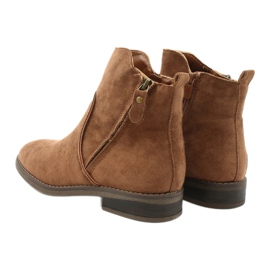 Evento Bottines en daim camel avec fermetures éclair brun 3