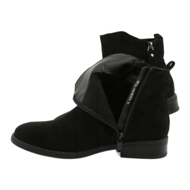 Evento Bottines en daim noir avec fermetures éclair le noir 3