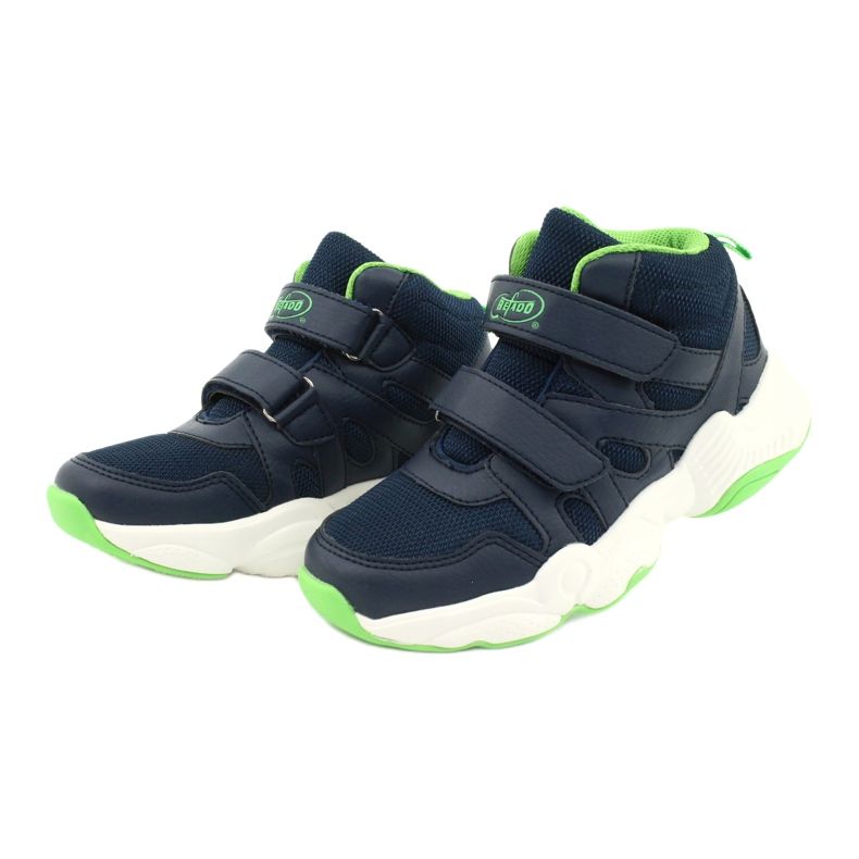 Chaussures enfant Befado 516X049 bleu marine vert 2