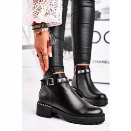 Bottes Chaudes En Cuir Pour Femmes Laura Messi Noir 2055 1