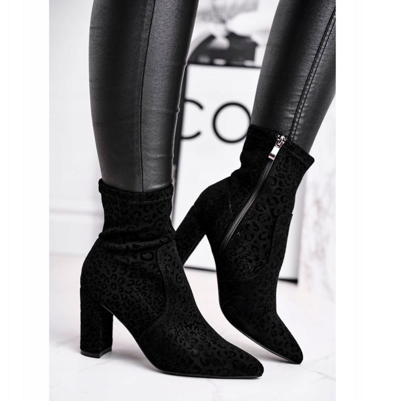 S.Barski Bottes À Talons Femme Centki Black Panther noir 2