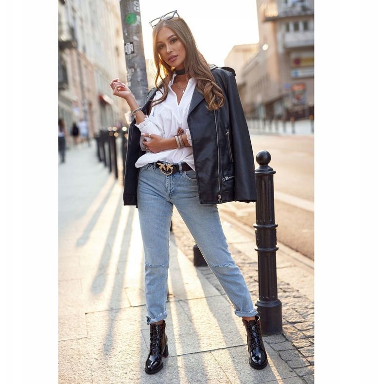 S.Barski Bottines Femme Talon Laqué Noir Do It Better 1