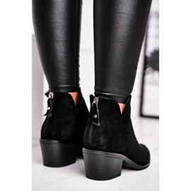 S.Barski Bottines Femme Talon Plat Chaud Automne Noir Laiteux le noir 5