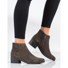 Filippo Bottes en cuir classiques kaki 4