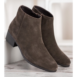 Filippo Bottes en cuir classiques kaki 2