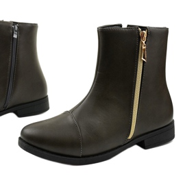 Boots femme plates Kelera grises 1