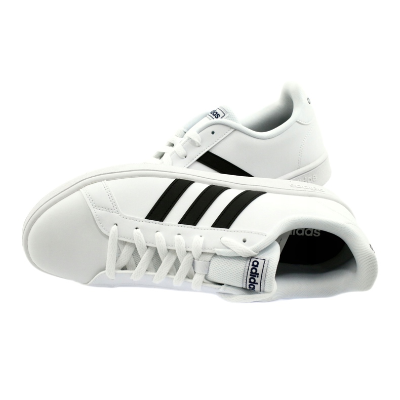 Chaussures Adidas Grand Court Base M EE7904 blanche le noir 3