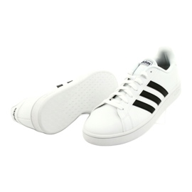 Chaussures Adidas Grand Court Base M EE7904 blanche le noir 2
