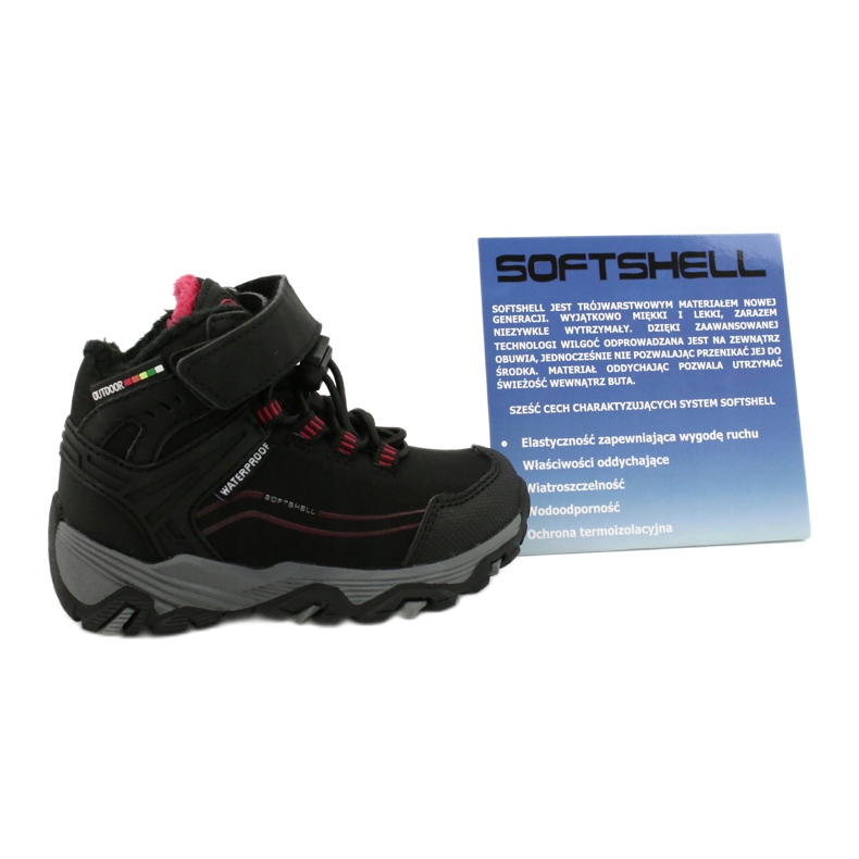 American Club Bottes de softshell pour enfants avec une membrane noire HL42 / 20 le noir 5