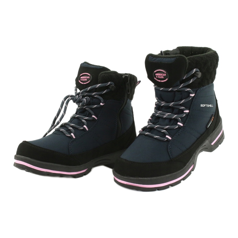 American Club Bottes Softhell avec membrane SN03 / 20 le noir bleu marin rose 2