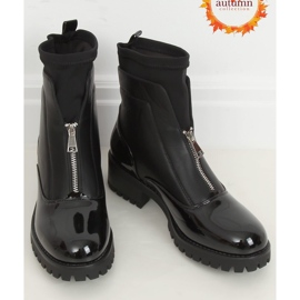 Boots laquées noires NS178P Noir le noir 1