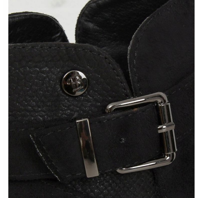 Noir CM-8M5 Bottines noires à semelles hautes 1