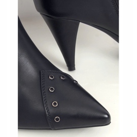 Boots noires à talon aiguille RB76P Noir le noir 1