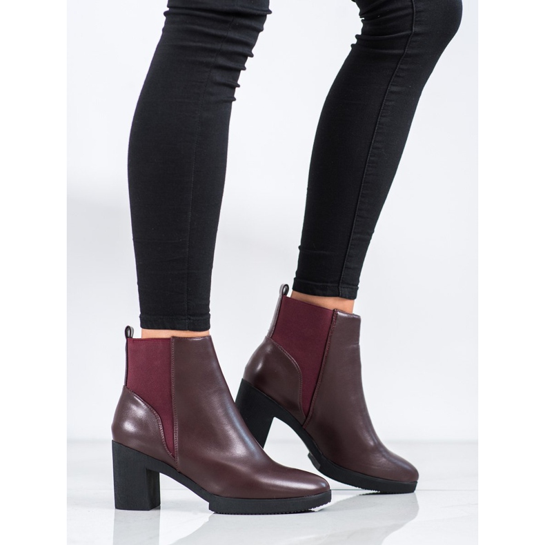 Bottes en éco-cuir rouge multicolore 2