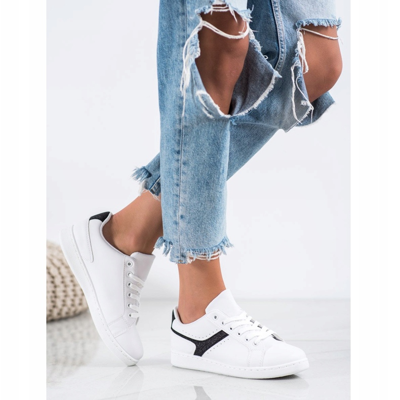 SHELOVET Chaussures de sport à la mode blanche 1