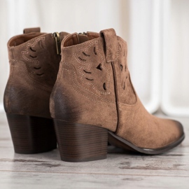 Santiags ajourés VINCEZA beige 1 Santiags ajourés VINCEZA beige 1