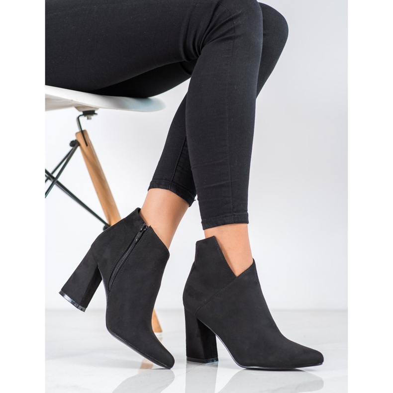 SHELOVET Bottines asymétriques sur poteau noir 1