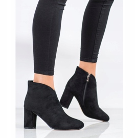 SHELOVET Bottines en daim noir le noir 4