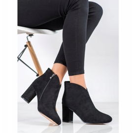 SHELOVET Bottines en daim noir le noir 3