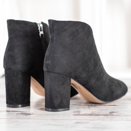 SHELOVET Bottines en daim noir le noir 1