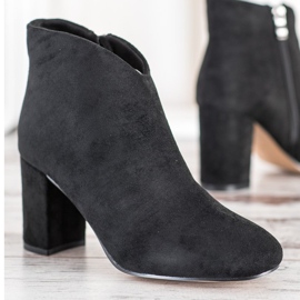 SHELOVET Bottines en daim noir 2