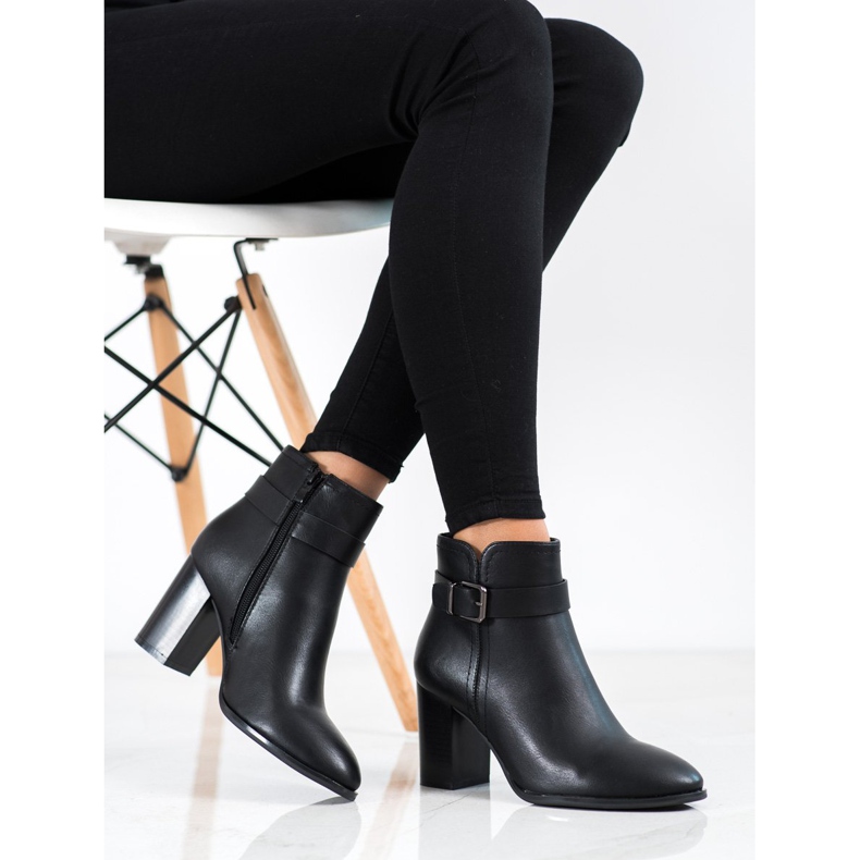 Sergio Leone Bottines classiques à talons hauts noir 1