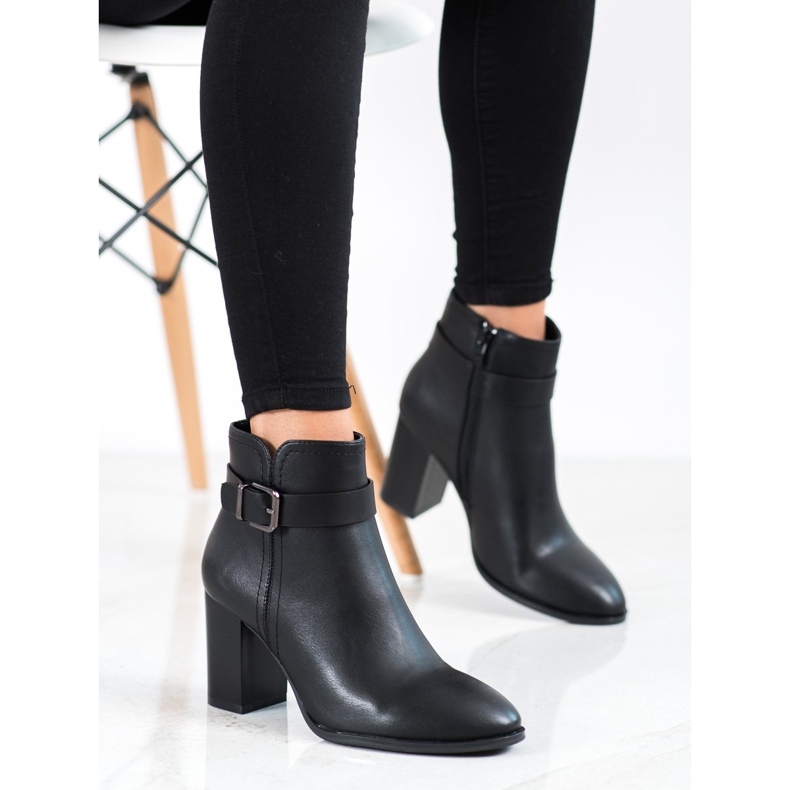 Sergio Leone Bottines classiques à talons hauts le noir 2