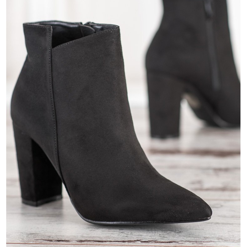 SHELOVET Bottes élégantes en Spitz noir 1