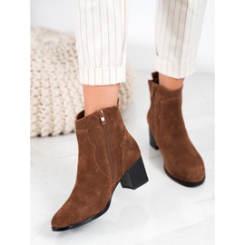 Filippo Bottines à talons en cuir brun 5
