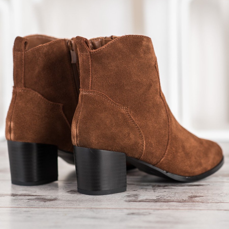 Filippo Bottines à talons en cuir brun 1