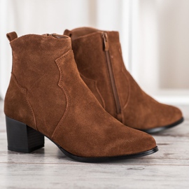 Filippo Bottines à talons en cuir brun 2
