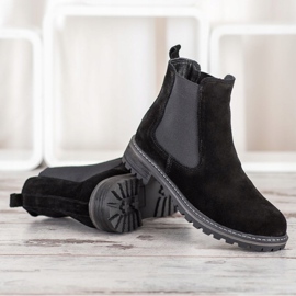 Filippo Bottines chelsea en cuir noir 2