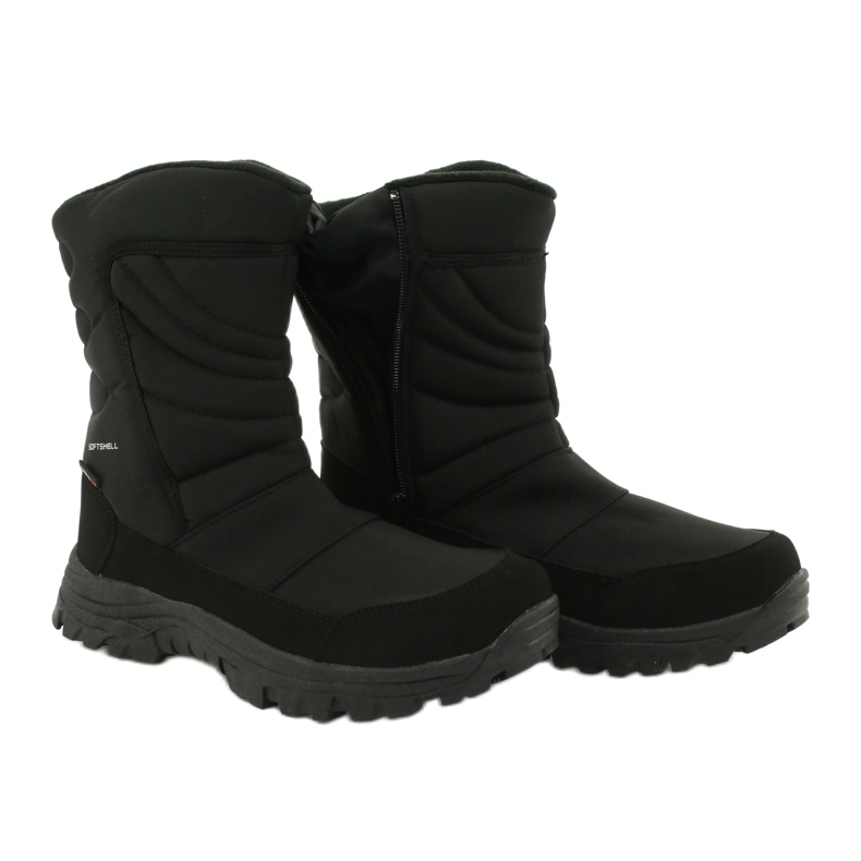 American Club Bottes avec une membrane isolée avec de la polaire le noir 4