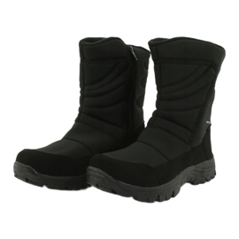 American Club Bottes avec une membrane isolée avec de la polaire noir 2