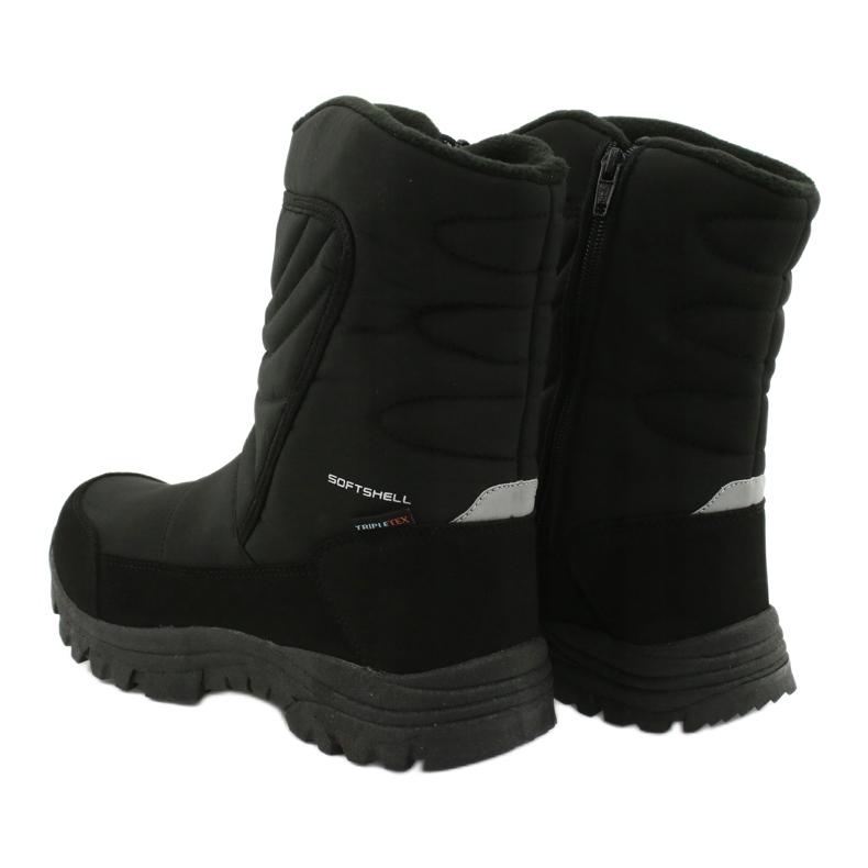 American Club Bottes avec une membrane isolée avec de la polaire noir 3