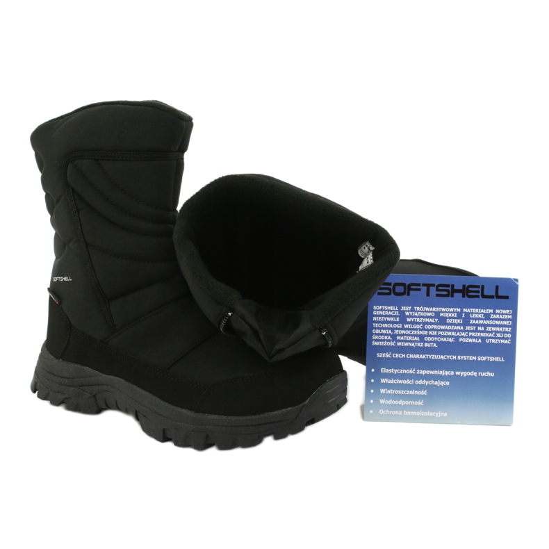 American Club Bottes avec une membrane isolée avec de la polaire le noir 5