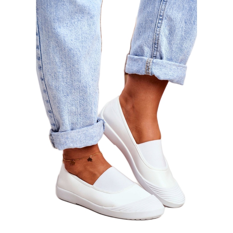 LU BOO Sneakers Slip On Slip-on Sneakers Blanc Justy blanche 1 LU BOO Sneakers Slip On Slip-on Sneakers Blanc Justy blanche 1