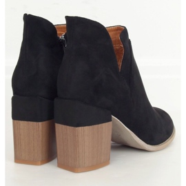 Bottines noires à talon coupé noir A5703 Noir le noir 1